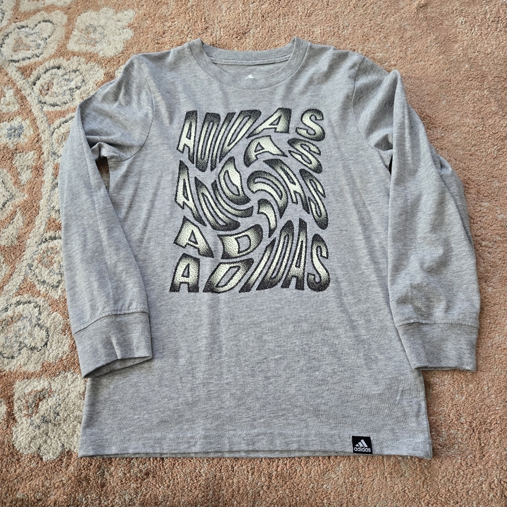 Adidas Long Sleeve Gray Top